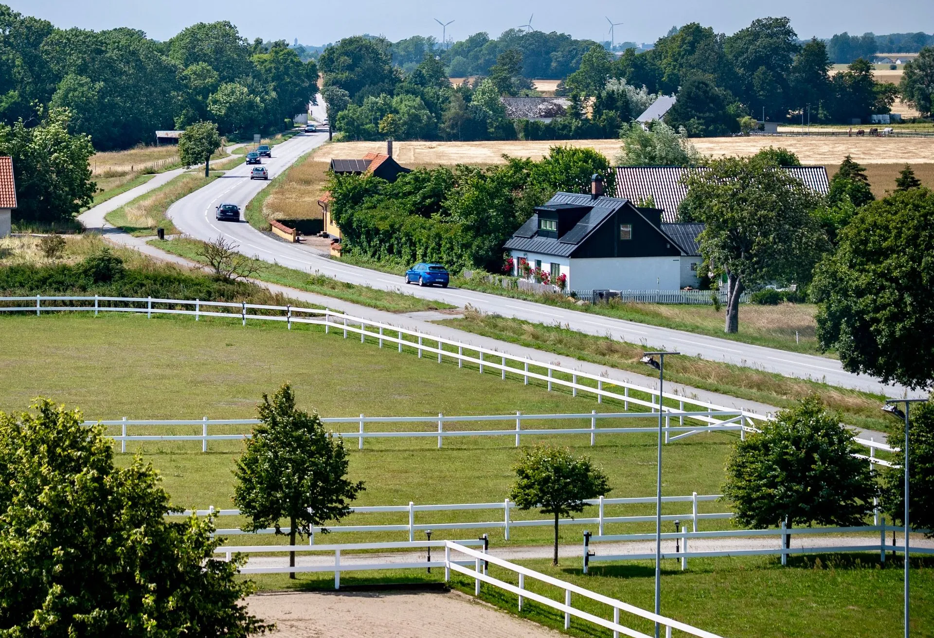 A rural ranch scene