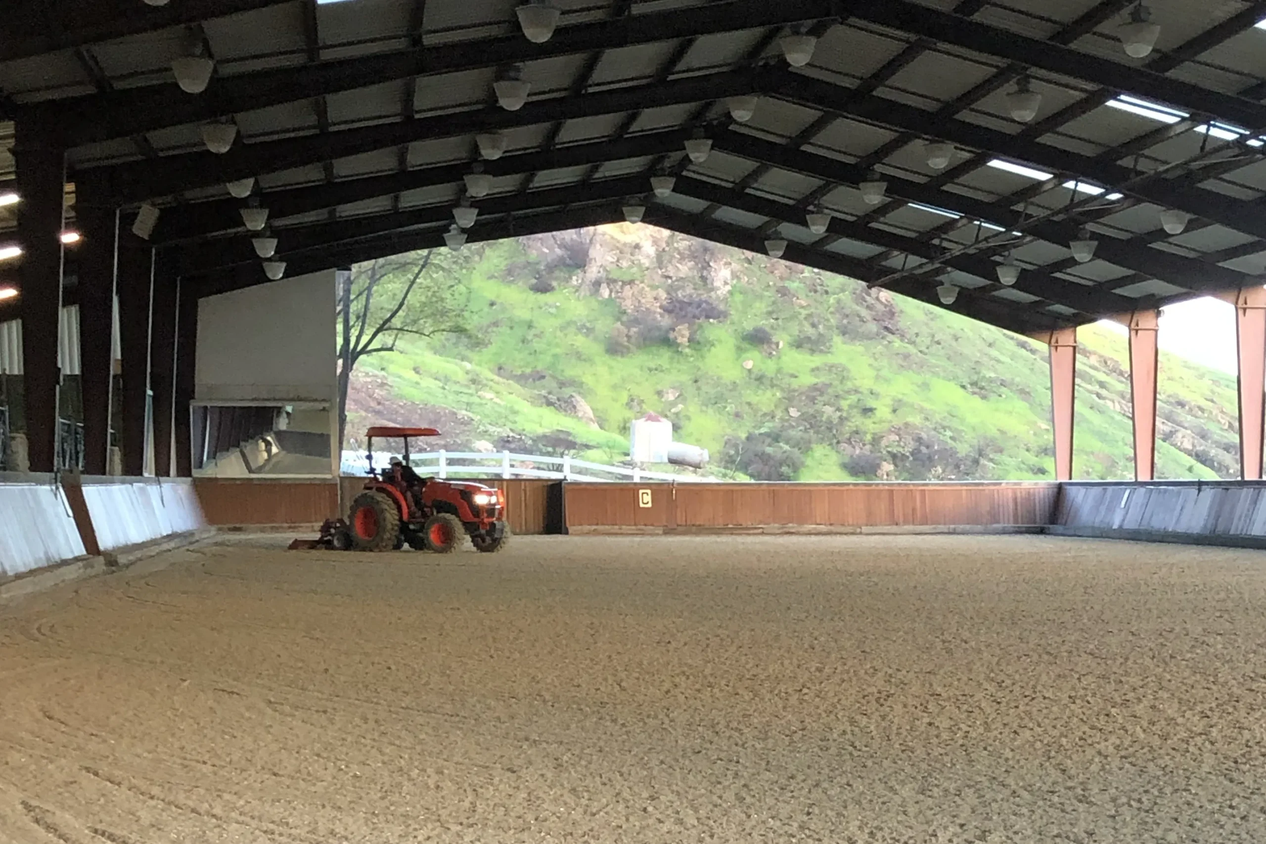 an Arena Footing in a ranch