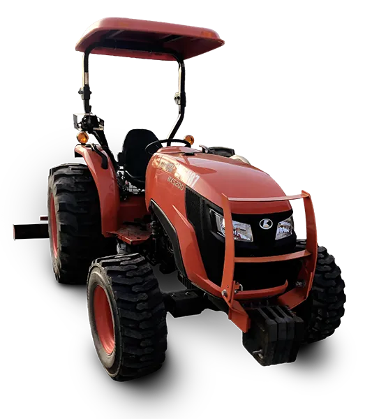 a red tractor